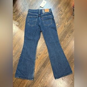 Size 29 Levi’s High Rise Flare dark blue jeans